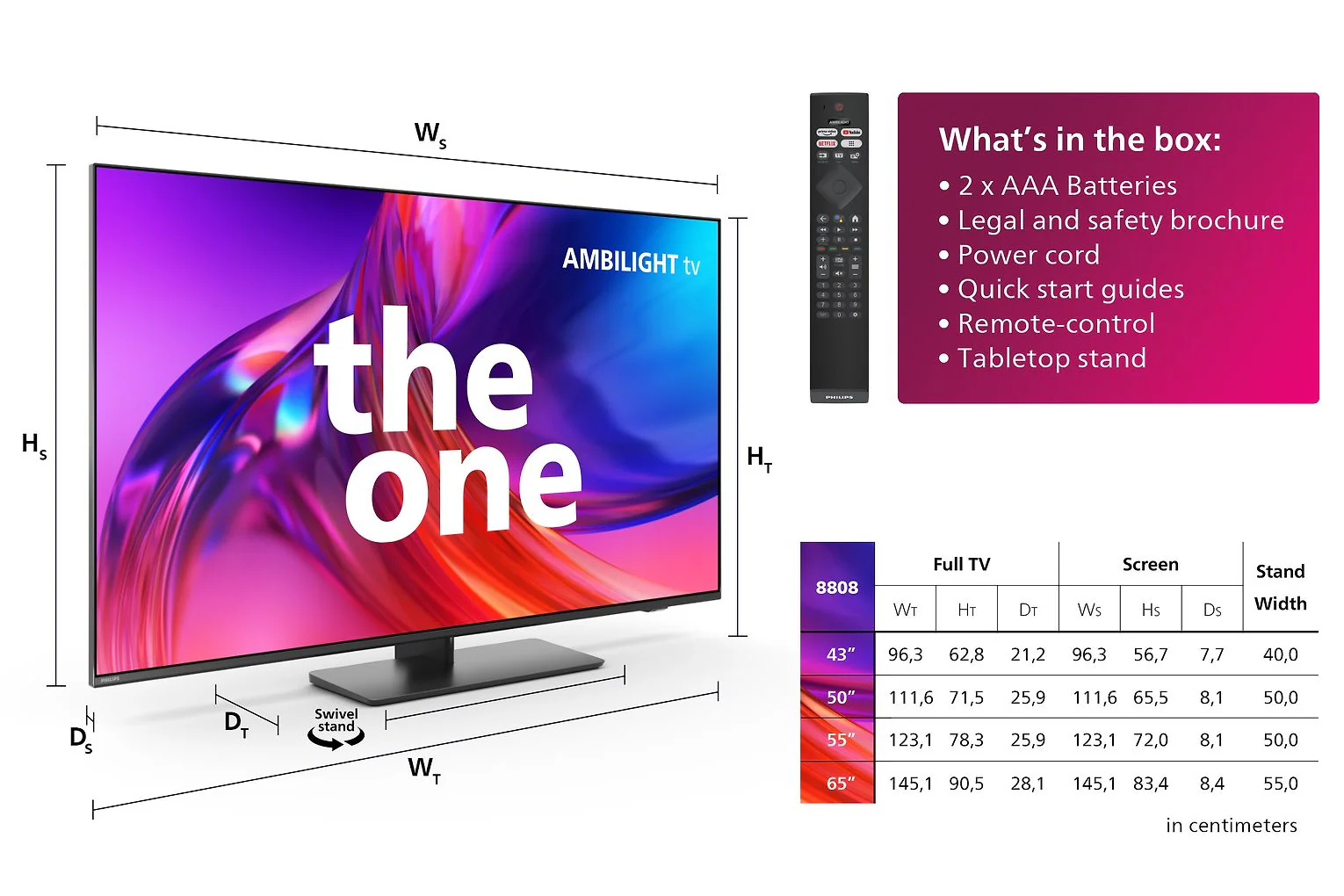 Philips The One PUS8808 65" 4K LED Ambilight Google TV - Image 5